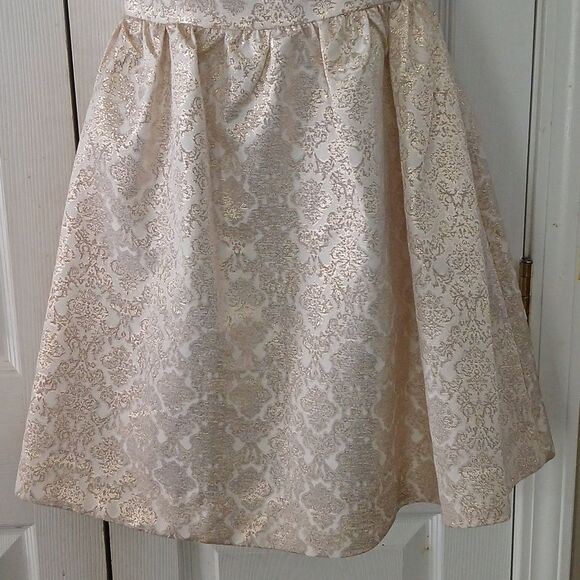 Romeo & Juliet Couture Gold Embellished Dress Sz M EUC - Picture 2 of 9